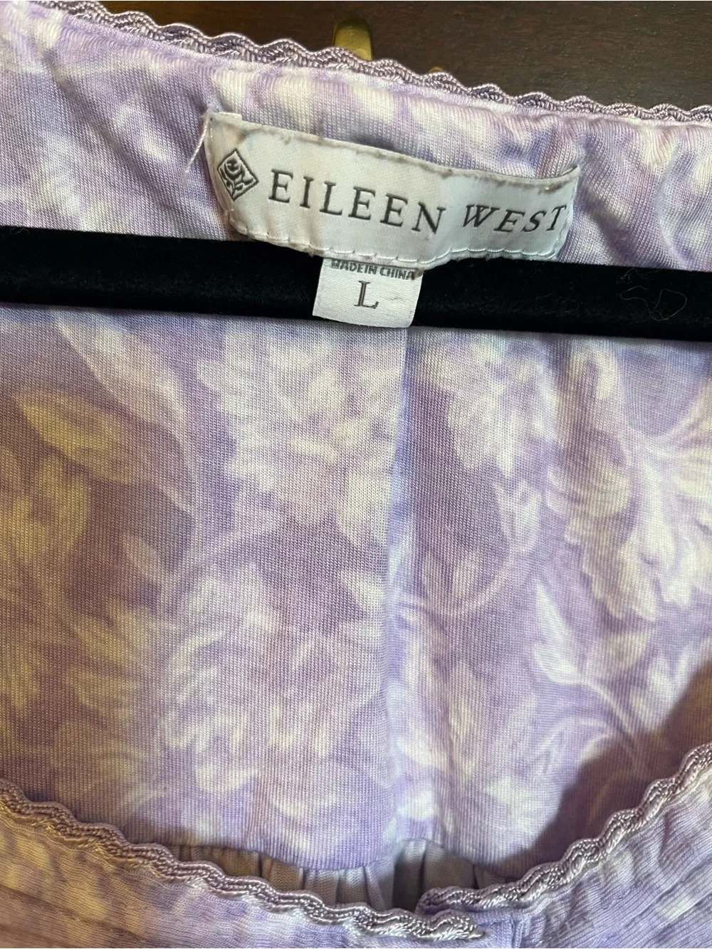 Eileen West Lilac Floral  Nightgown Large
